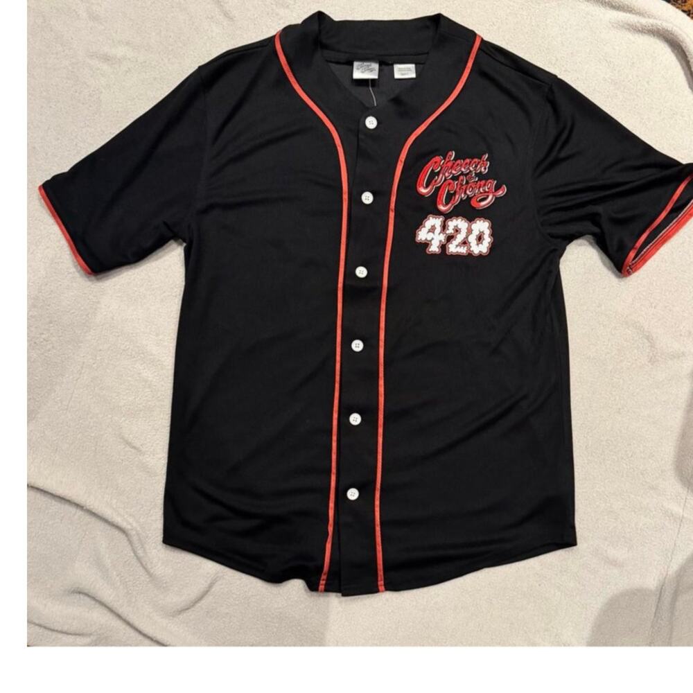 Cheech & Chong “Rollin’ With My Homie” 420 Baseball Jersey-NWOT-Size SM/C-Unisex